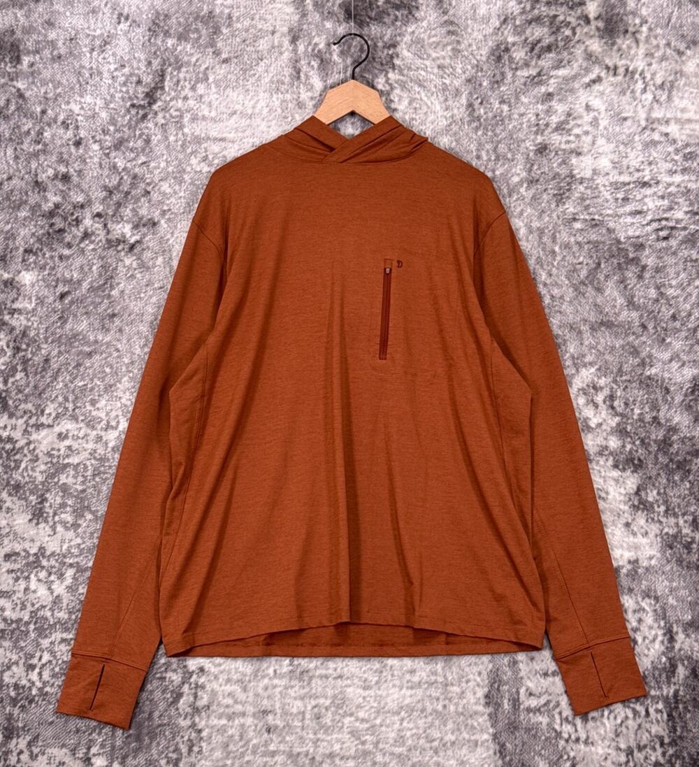 New Duck Camp Rockport Hoodie XL Mens Clay Orange Pullover UPF 50